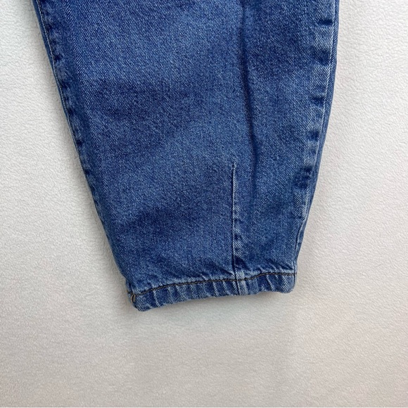 Zara High Rise Pleated Slouchy Barrel Balloon Leg Jeans Distressed Size 8 - Picture 5 of 8